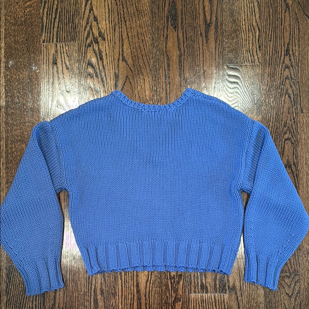 Z Supply Vida Reversible Blue Sweater, size L. Like NEW! - Picture 3 of 7